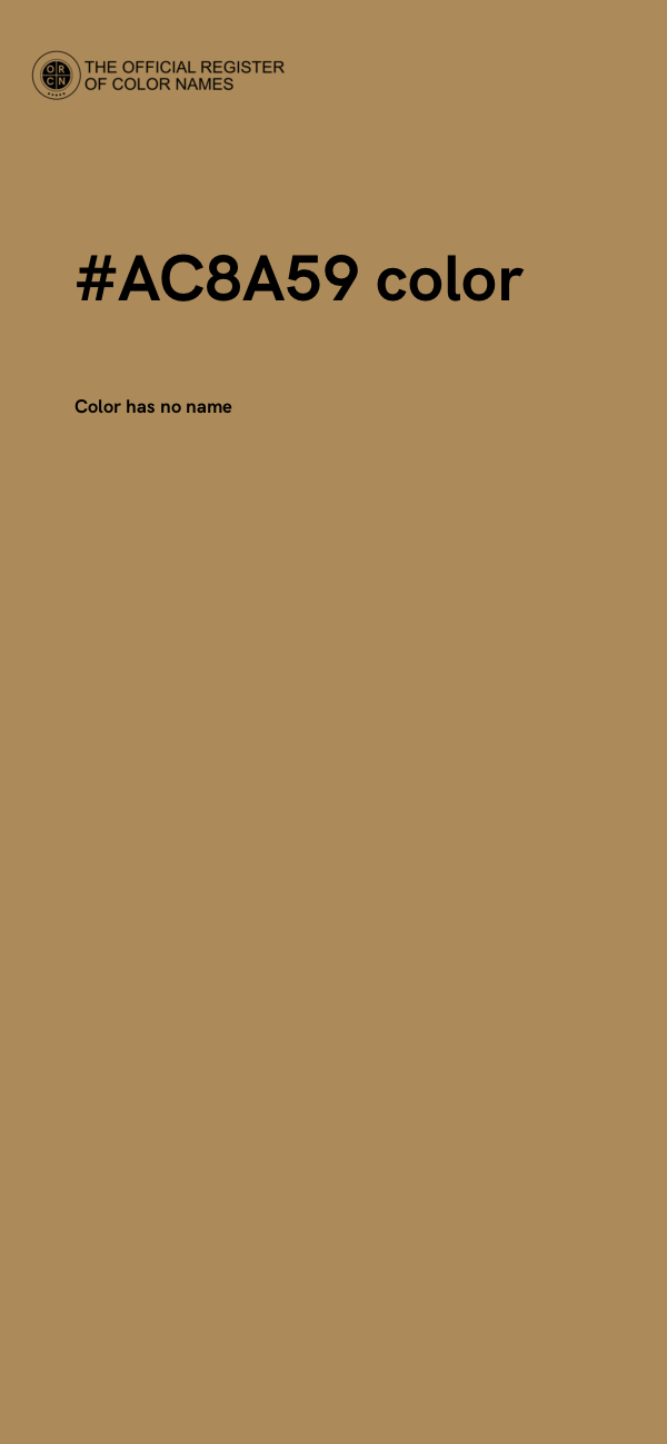 #AC8A59 color image