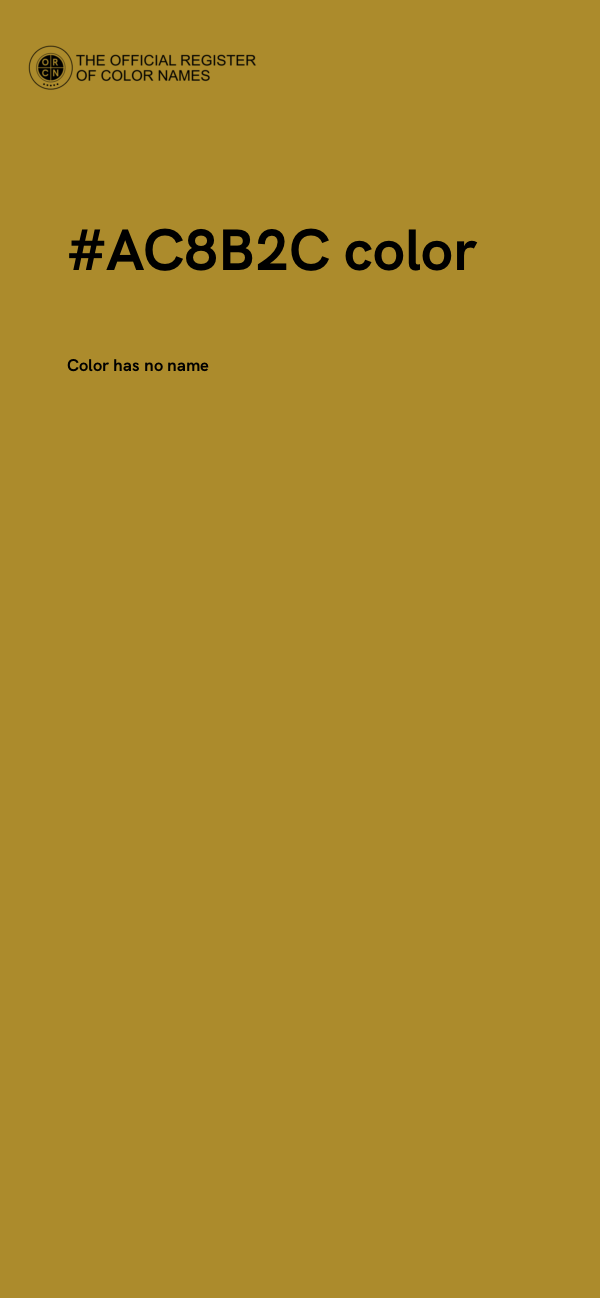 #AC8B2C color image