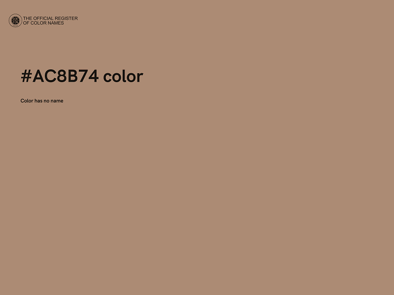 #AC8B74 color image