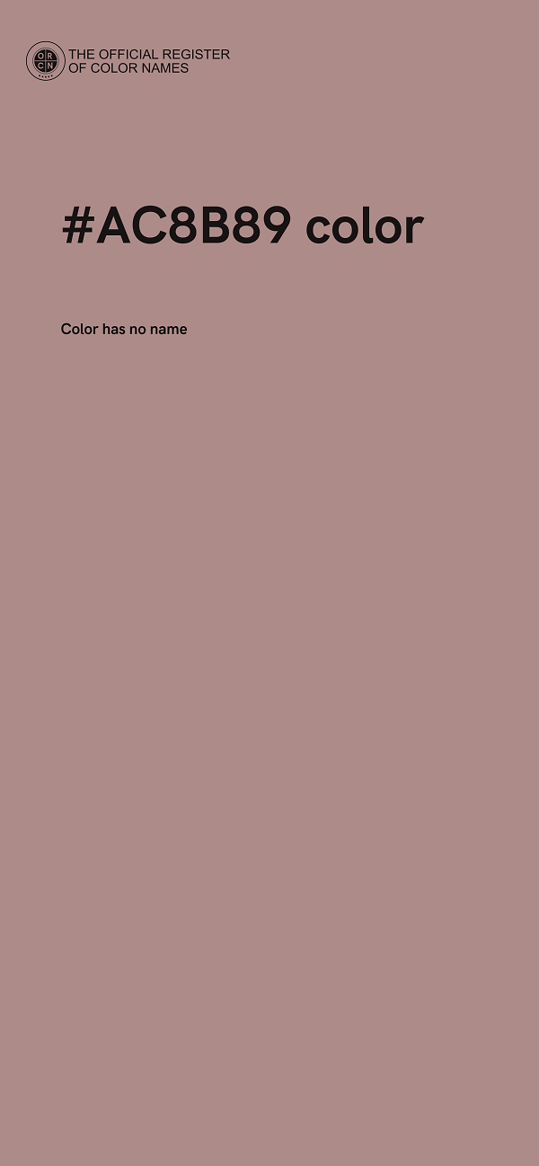 #AC8B89 color image