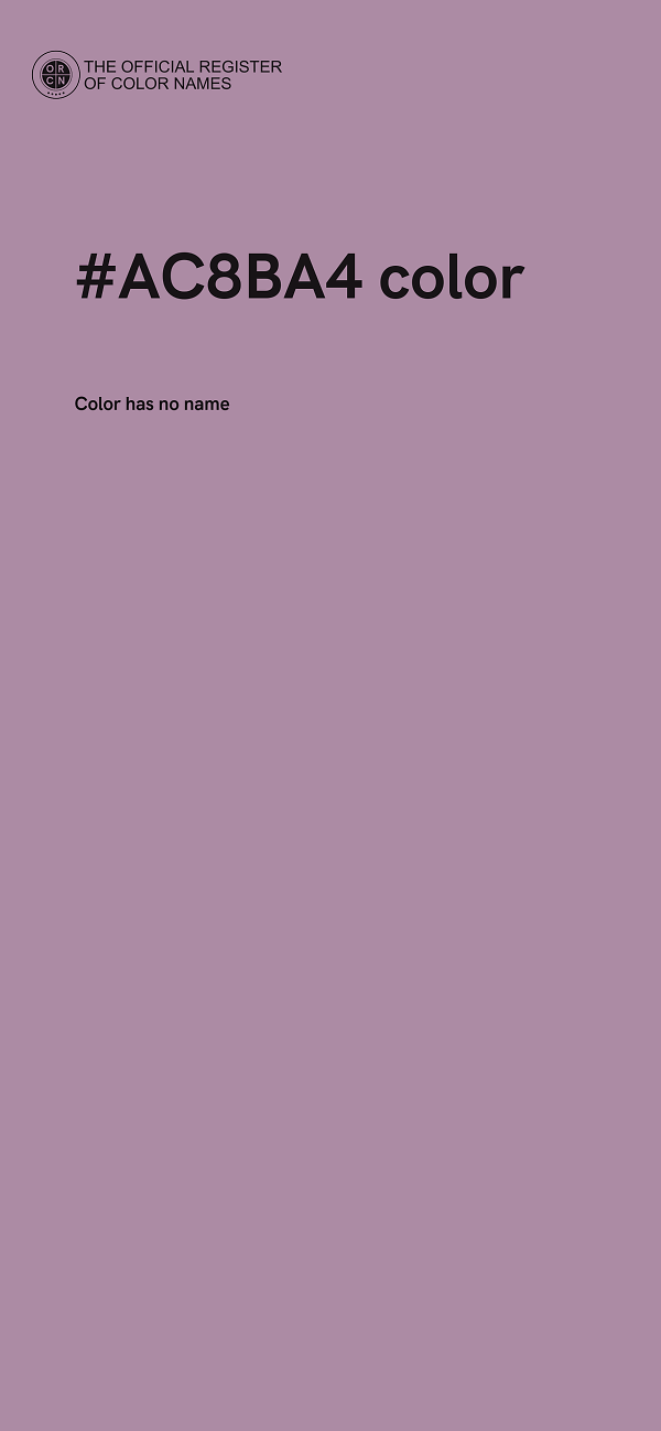 #AC8BA4 color image