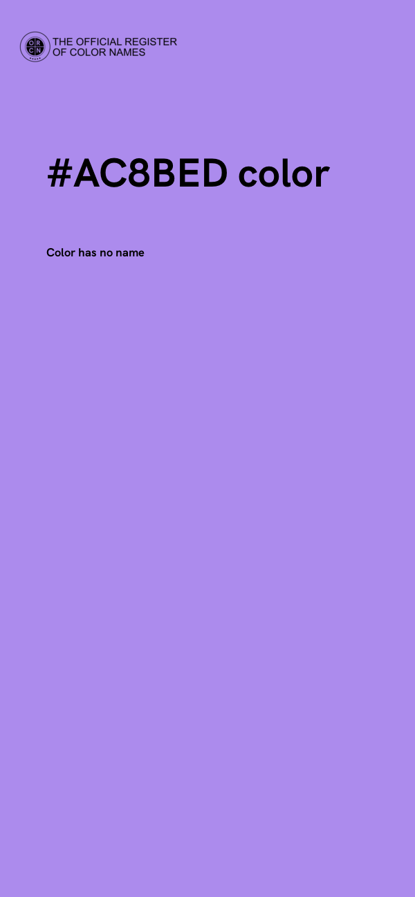 #AC8BED color image