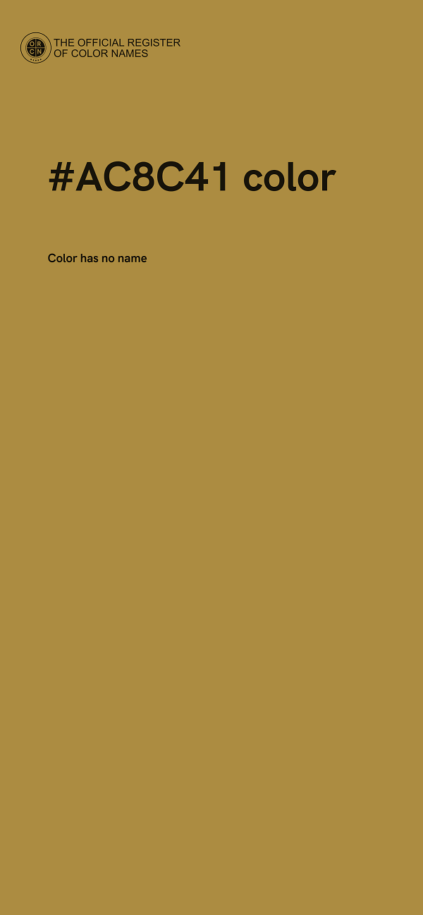 #AC8C41 color image
