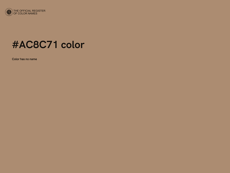 #AC8C71 color image