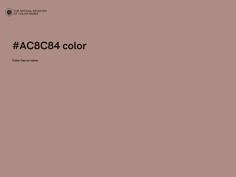 #AC8C84 color image