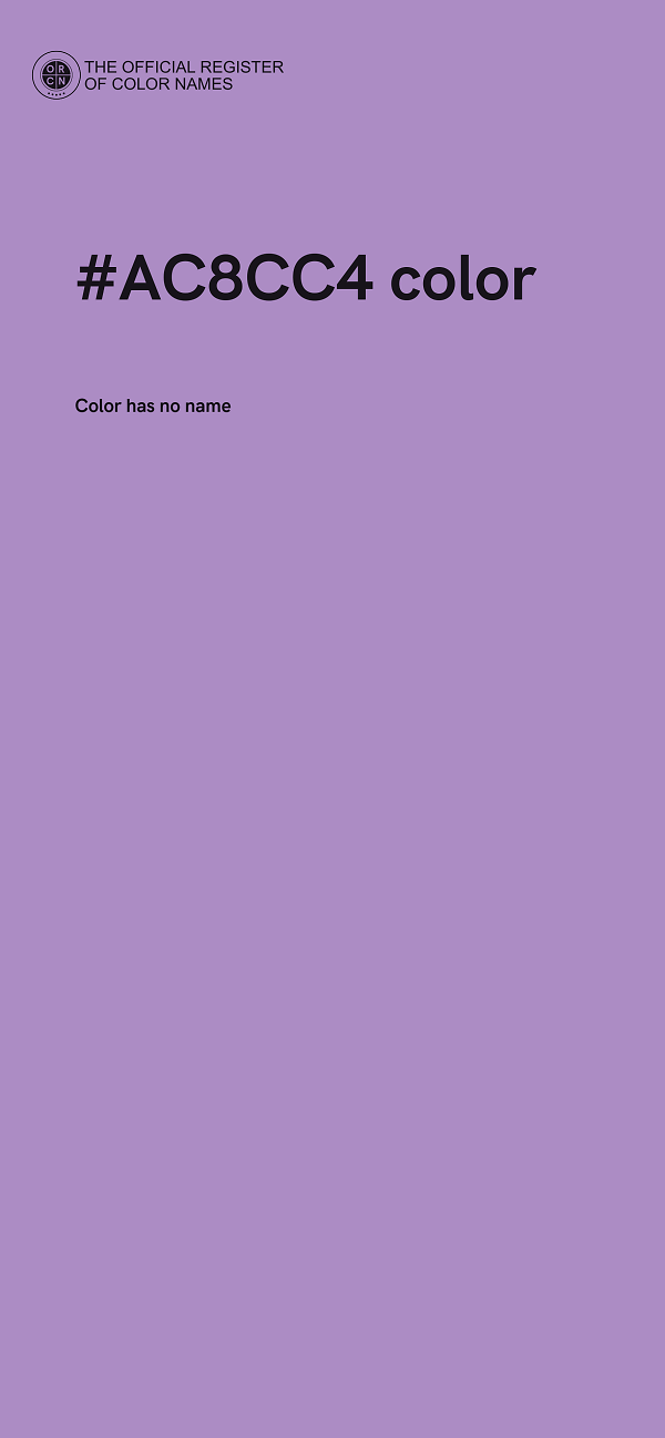 #AC8CC4 color image