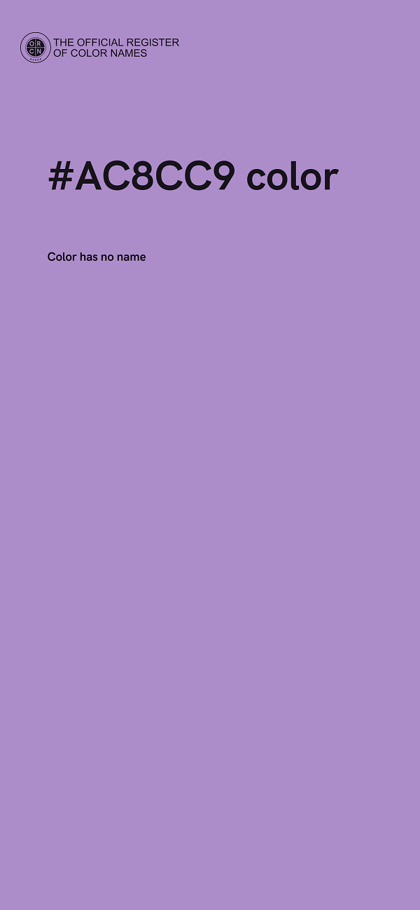 #AC8CC9 color image