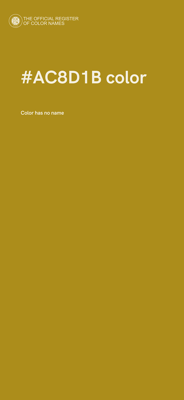 #AC8D1B color image