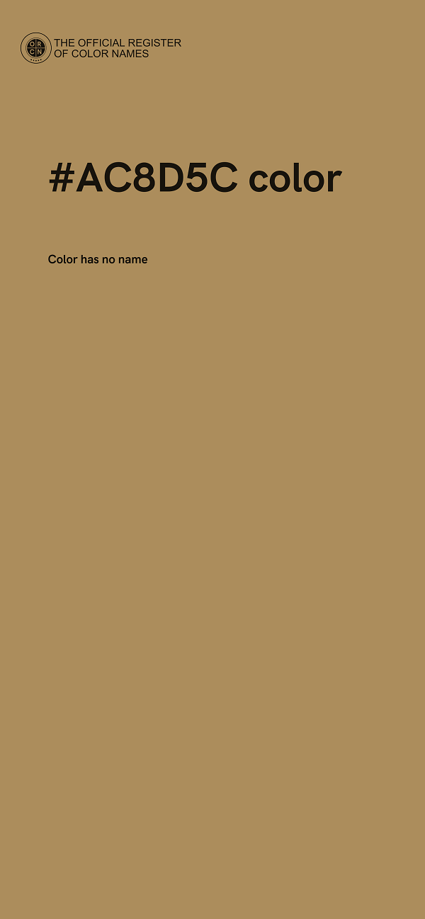 #AC8D5C color image