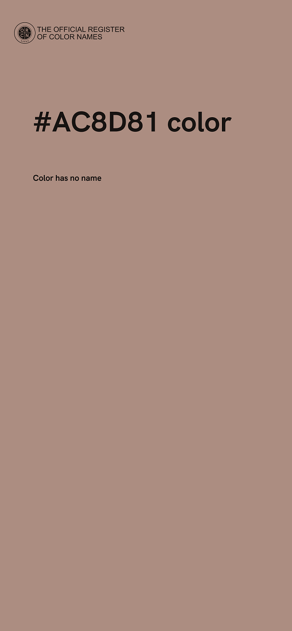 #AC8D81 color image