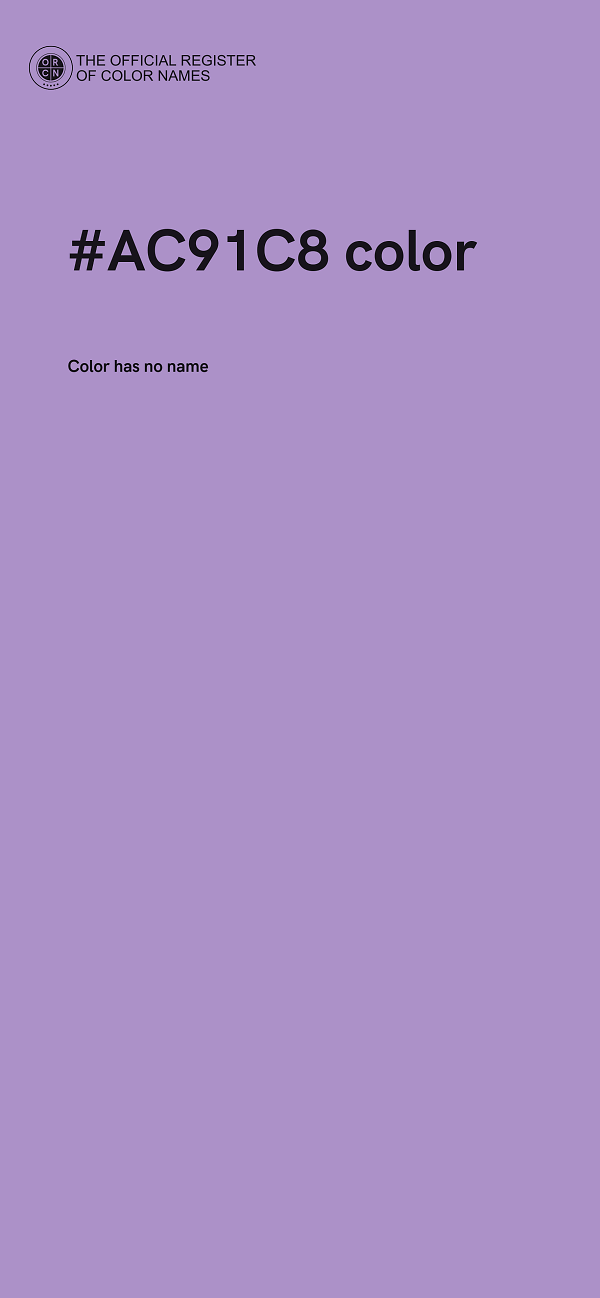 #AC91C8 color image