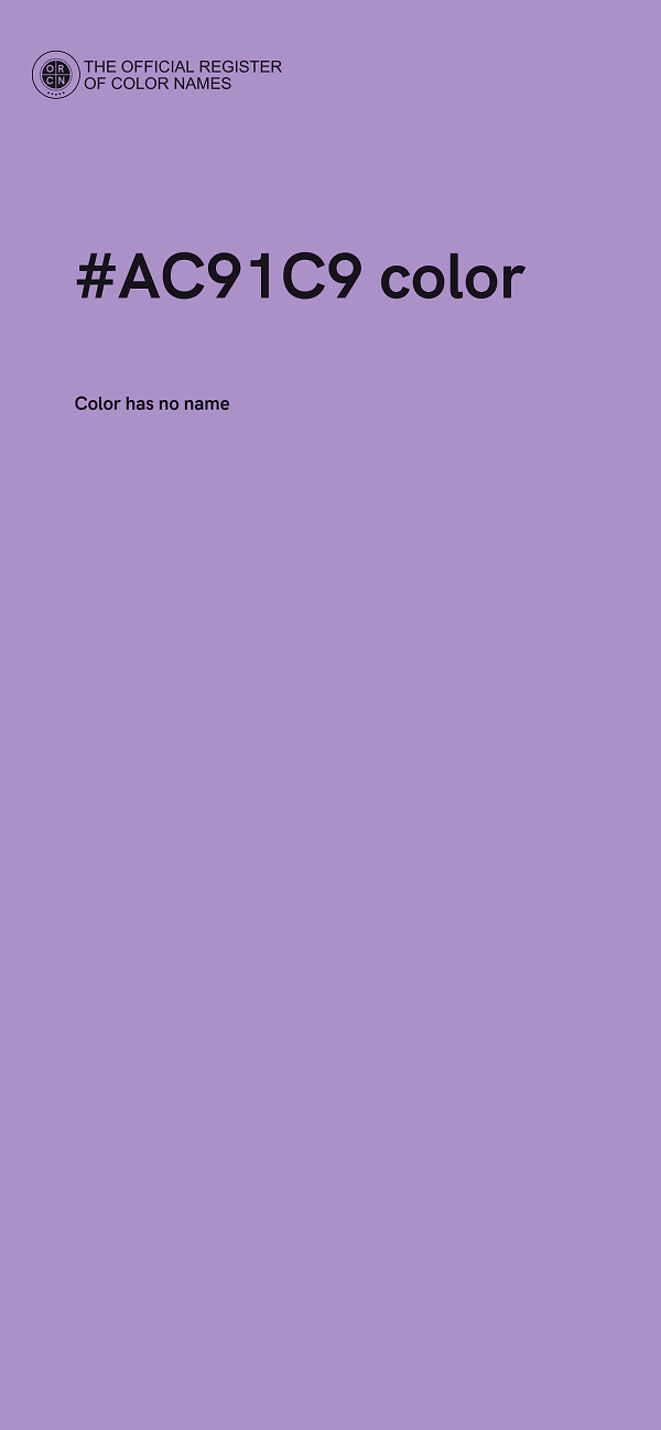 #AC91C9 color image