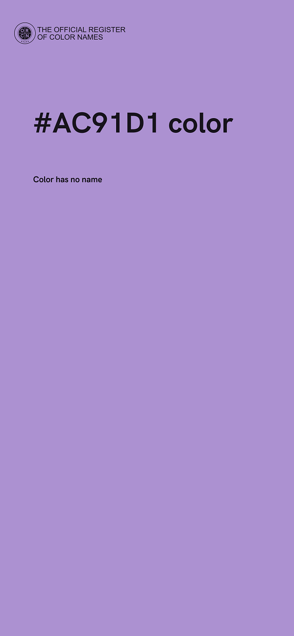 #AC91D1 color image