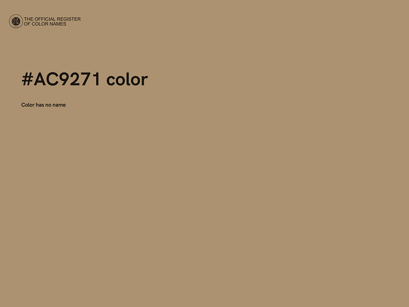 #AC9271 color image