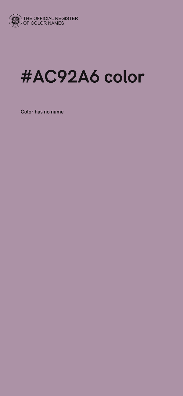 #AC92A6 color image
