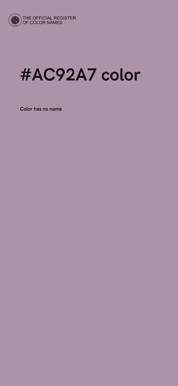 #AC92A7 color image