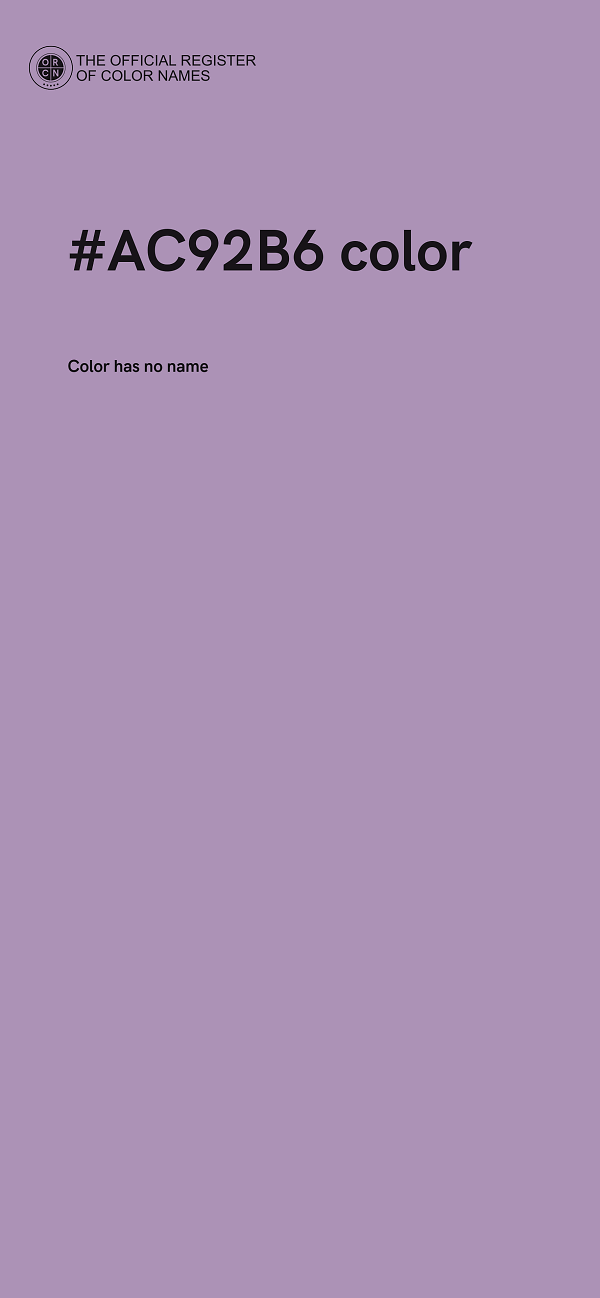 #AC92B6 color image