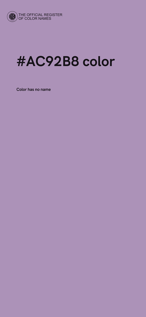 #AC92B8 color image