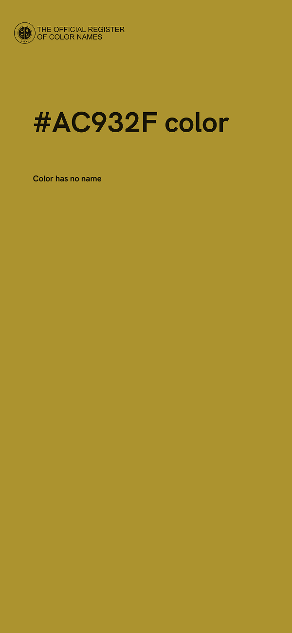 #AC932F color image