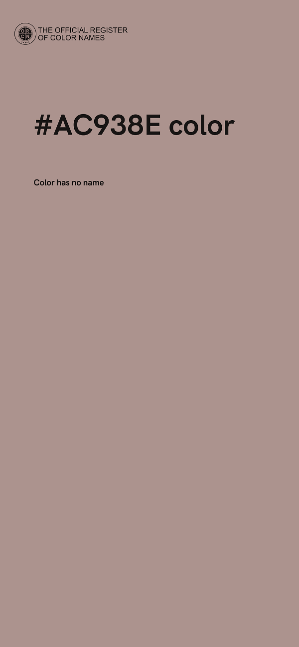 #AC938E color image