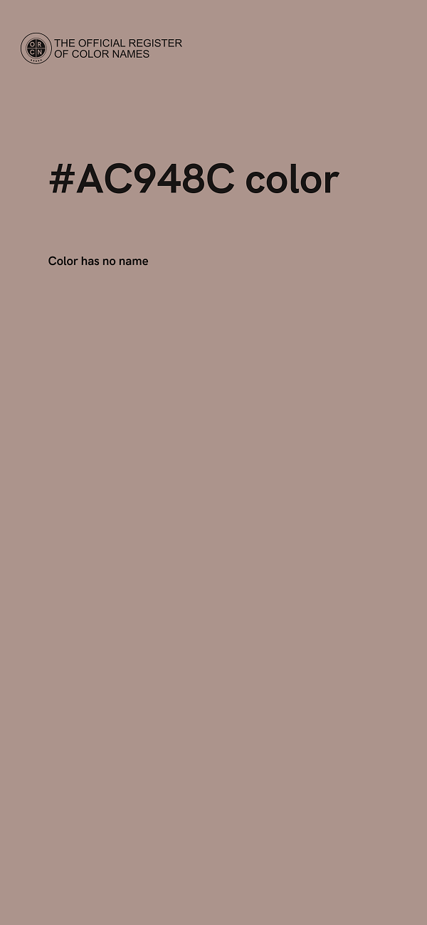 #AC948C color image