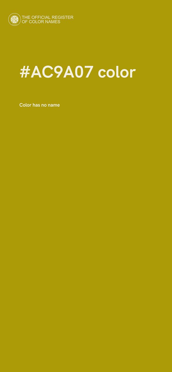 #AC9A07 color image