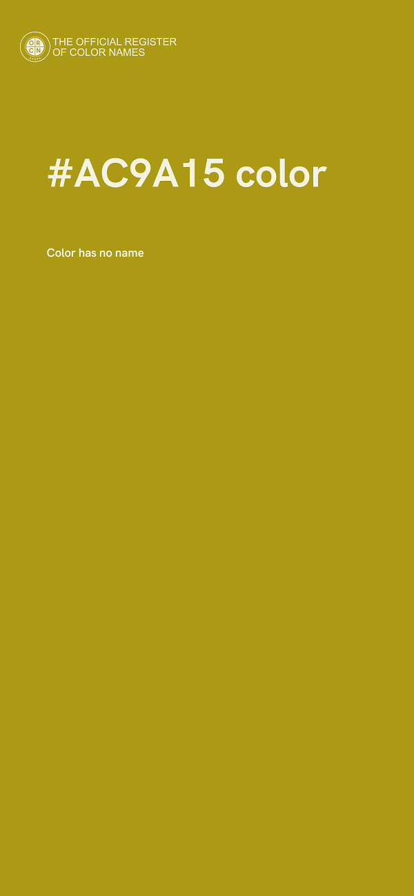 #AC9A15 color image