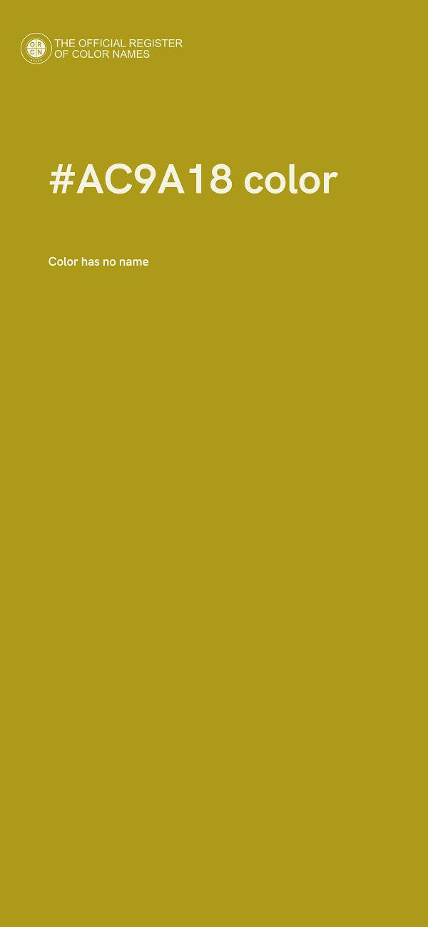#AC9A18 color image