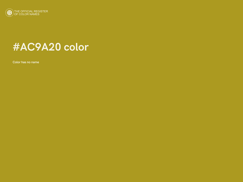 #AC9A20 color image