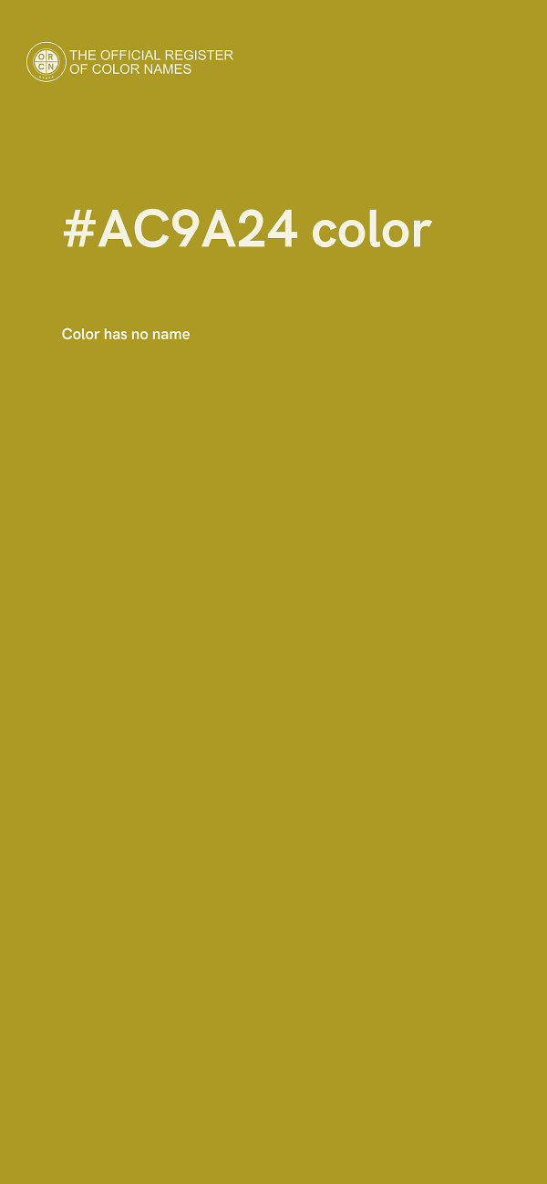 #AC9A24 color image