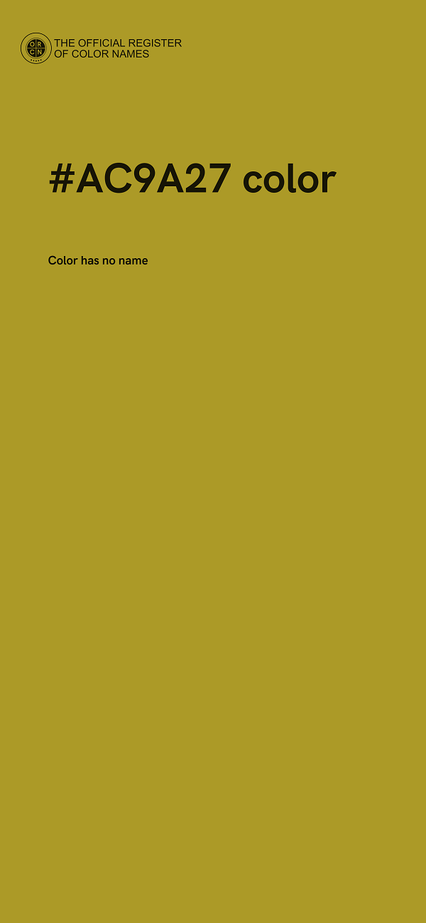 #AC9A27 color image