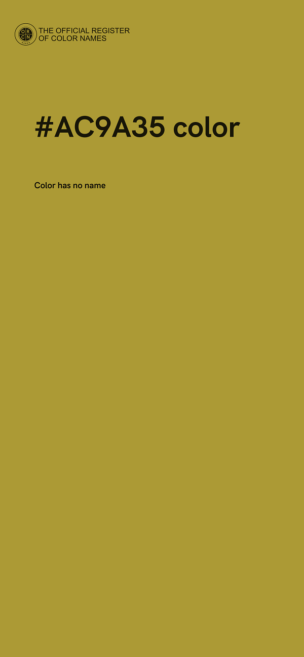 #AC9A35 color image