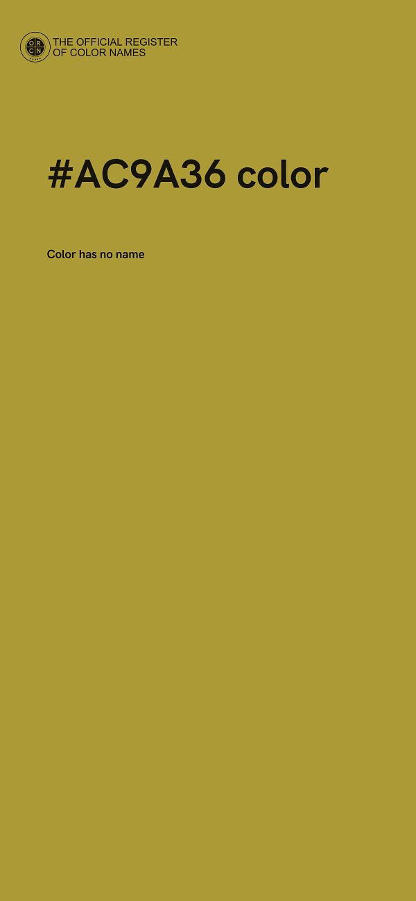 #AC9A36 color image