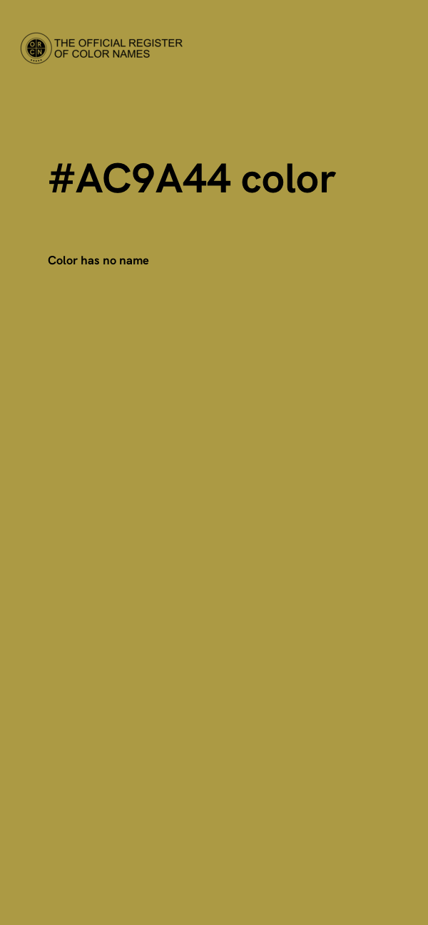 #AC9A44 color image