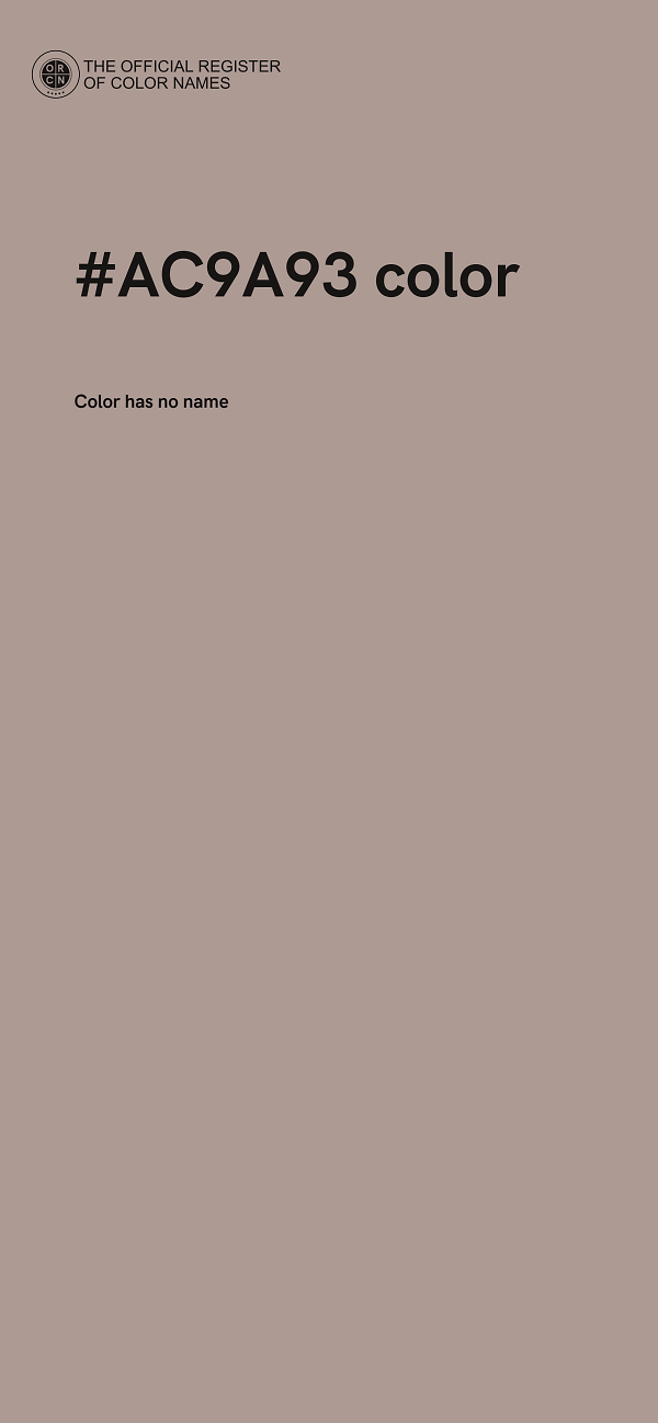 #AC9A93 color image