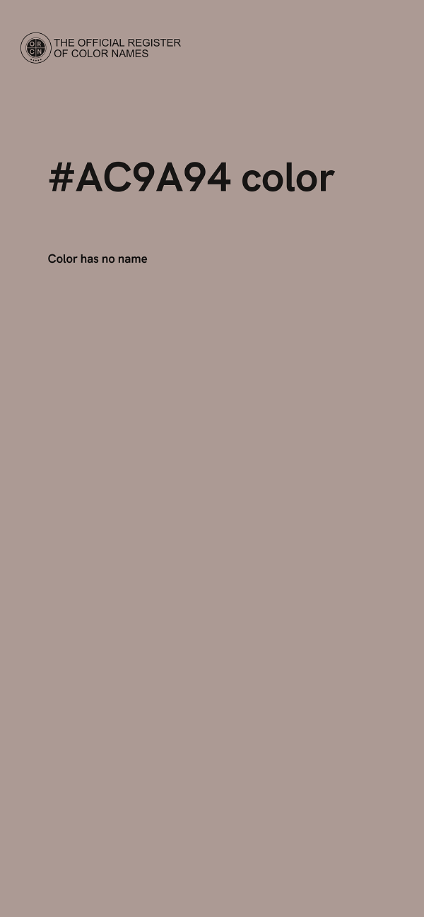 #AC9A94 color image
