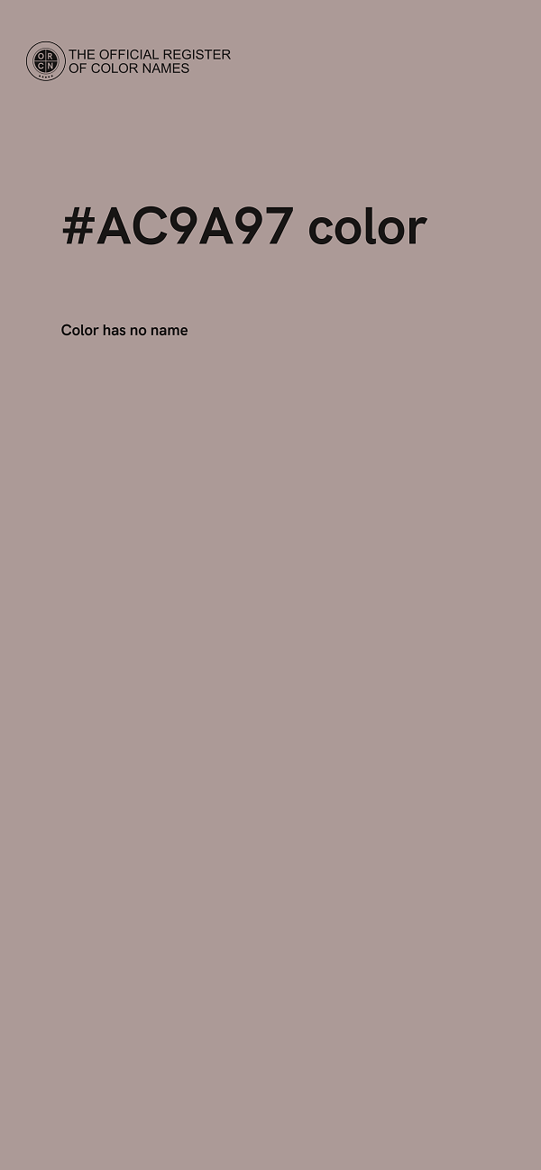 #AC9A97 color image