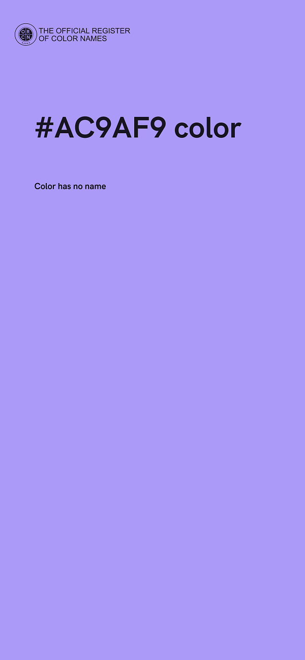 #AC9AF9 color image