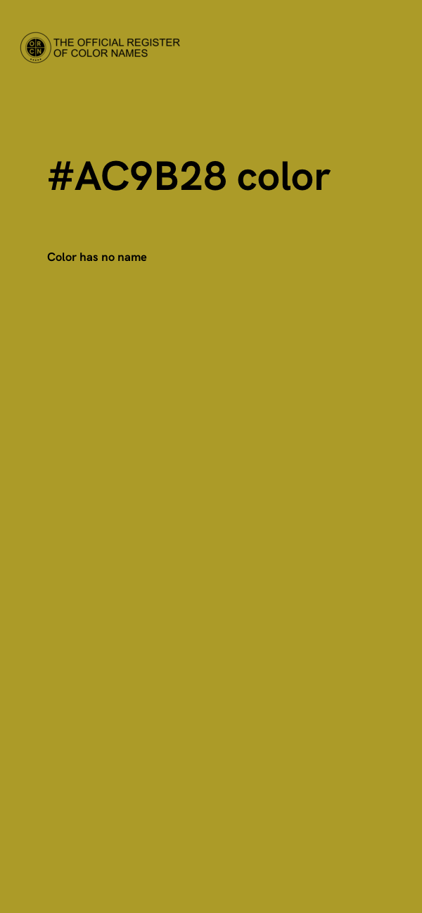 #AC9B28 color image