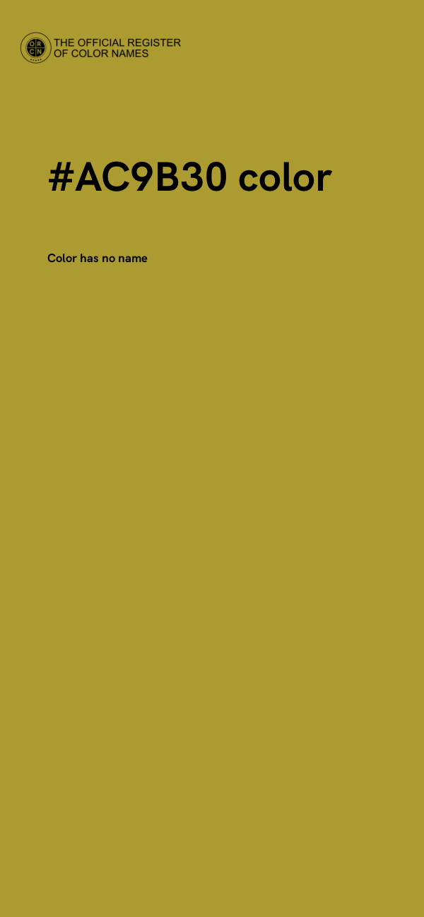 #AC9B30 color image