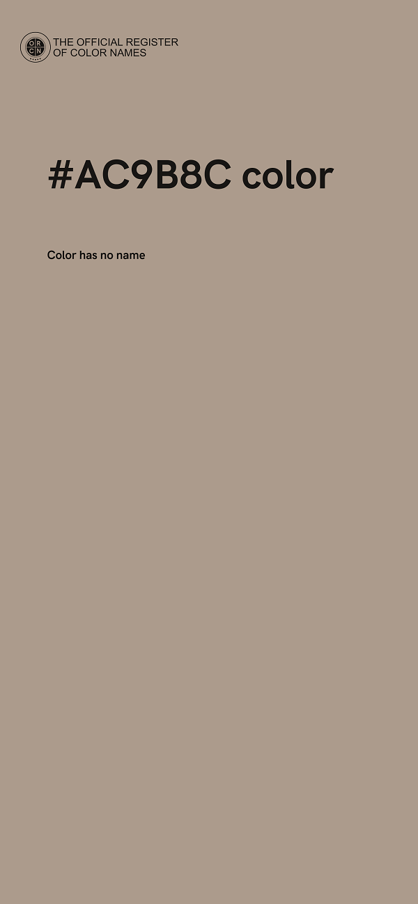 #AC9B8C color image