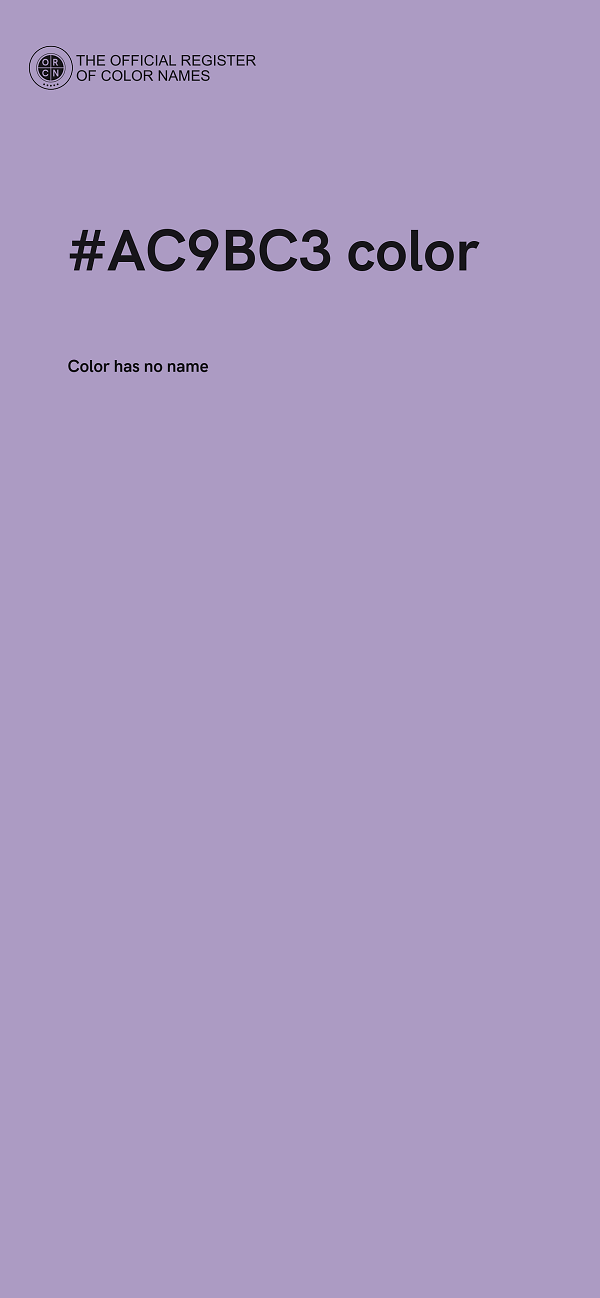 #AC9BC3 color image