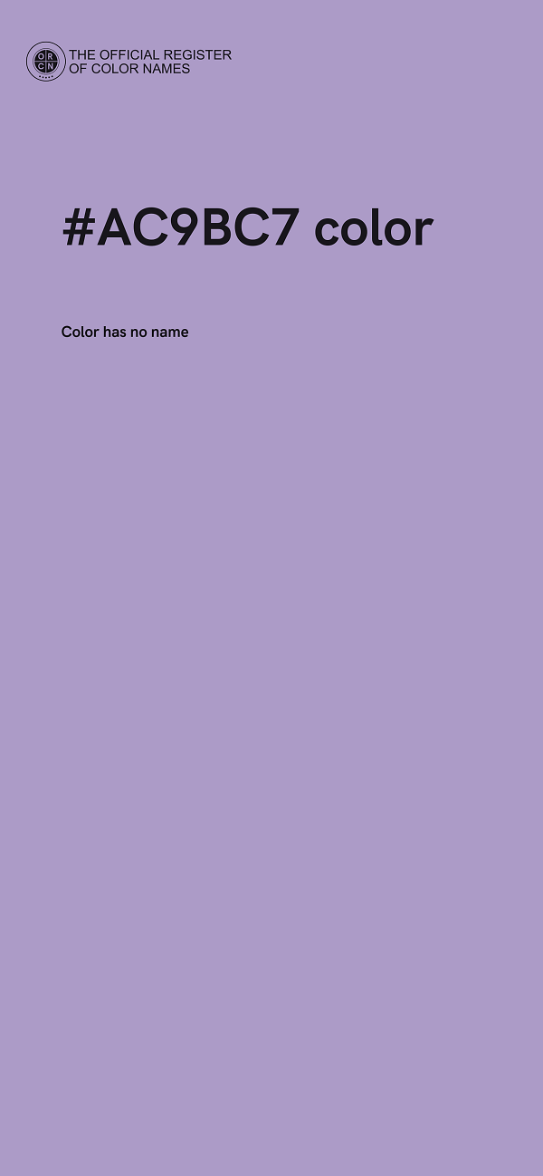 #AC9BC7 color image