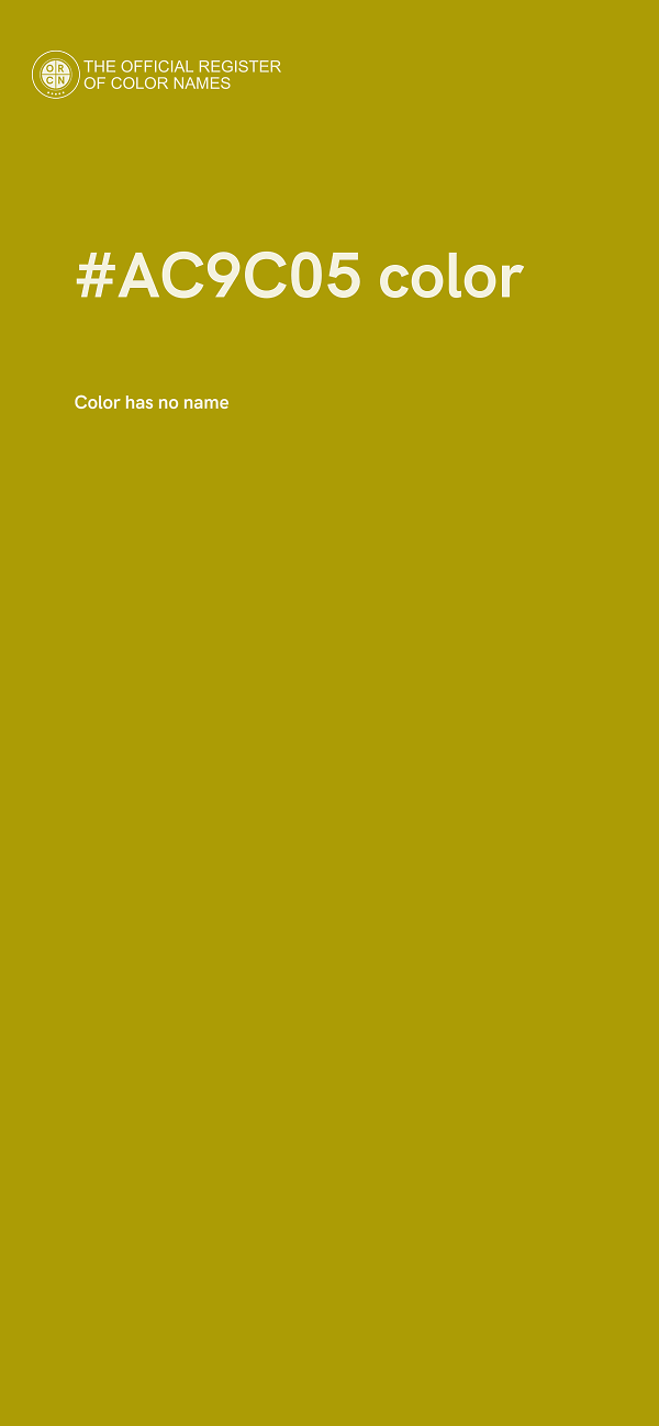 #AC9C05 color image
