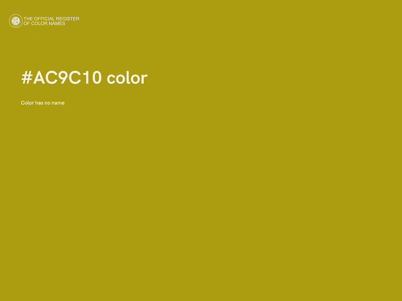 #AC9C10 color image