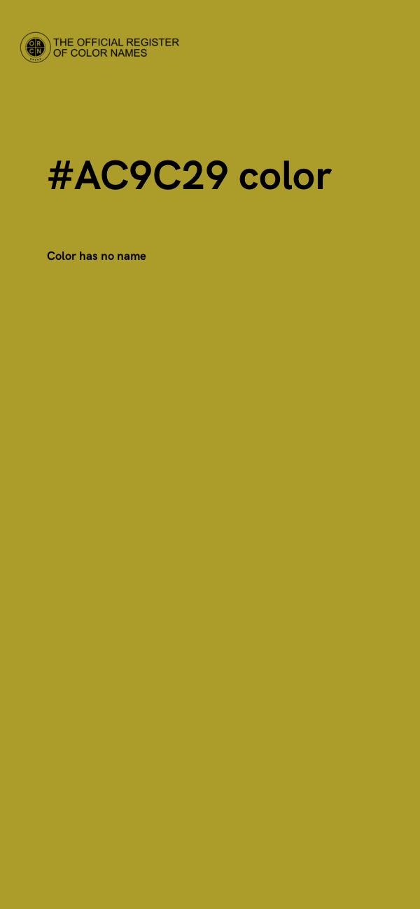 #AC9C29 color image
