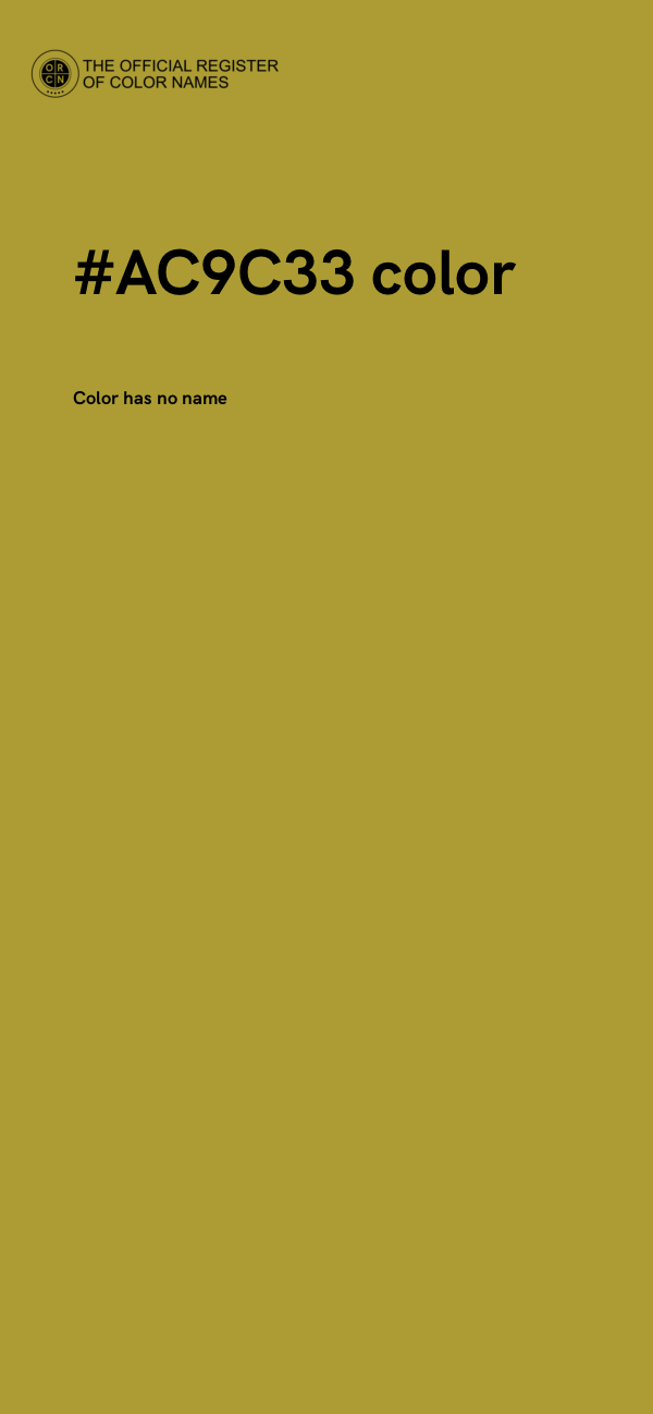 #AC9C33 color image