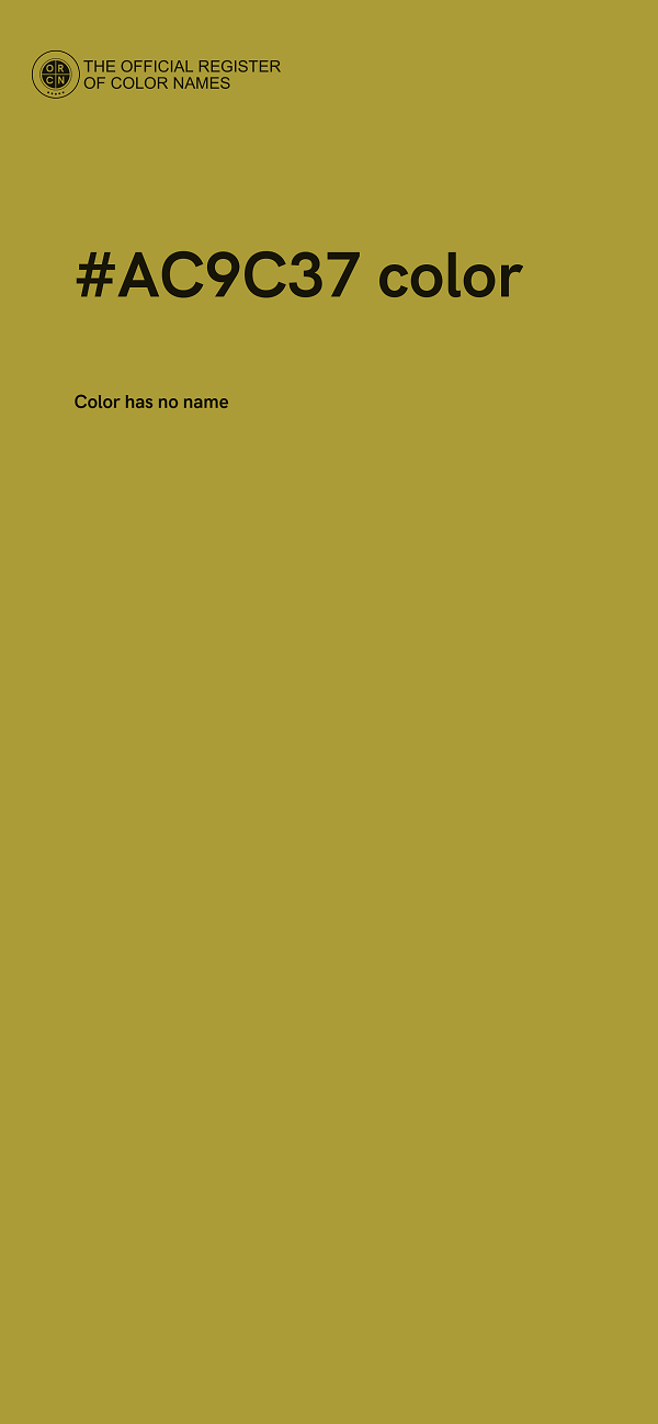 #AC9C37 color image