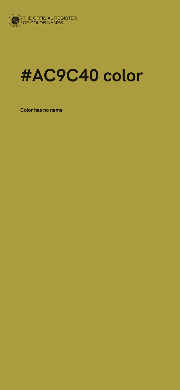 #AC9C40 color image