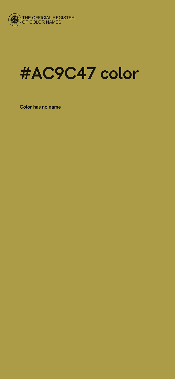 #AC9C47 color image